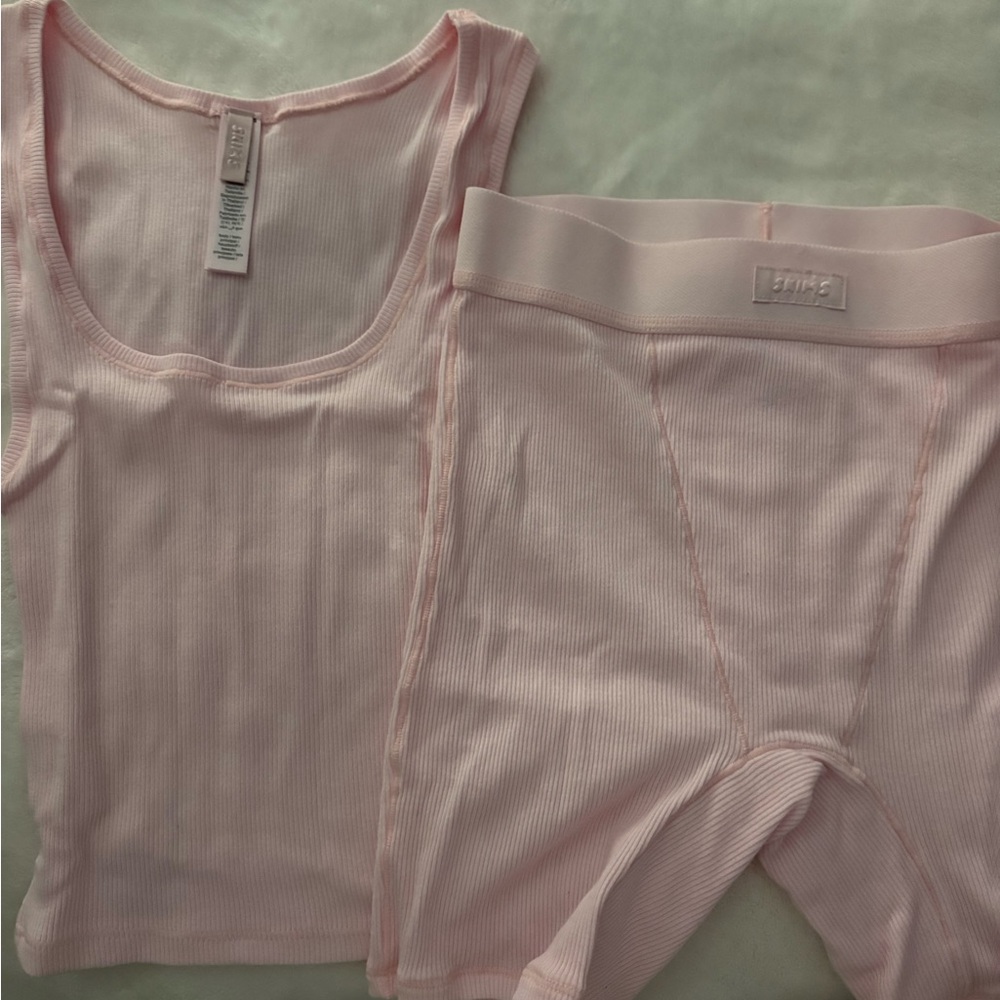 Skims cherry blossom cotton rib set size:xxs - Picture 4 of 6